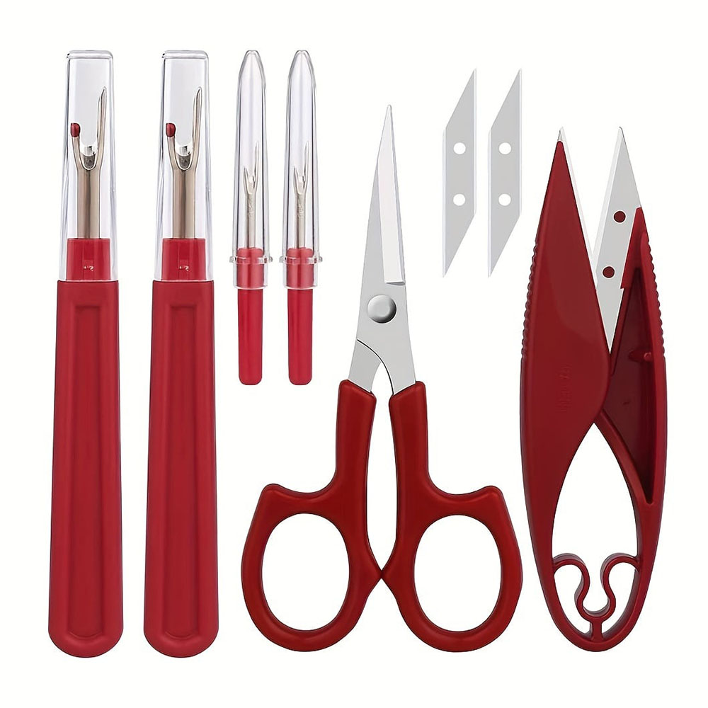 Embroidery Removal - 1/2/6Pcs Sewing Seam Ripper Kit Red