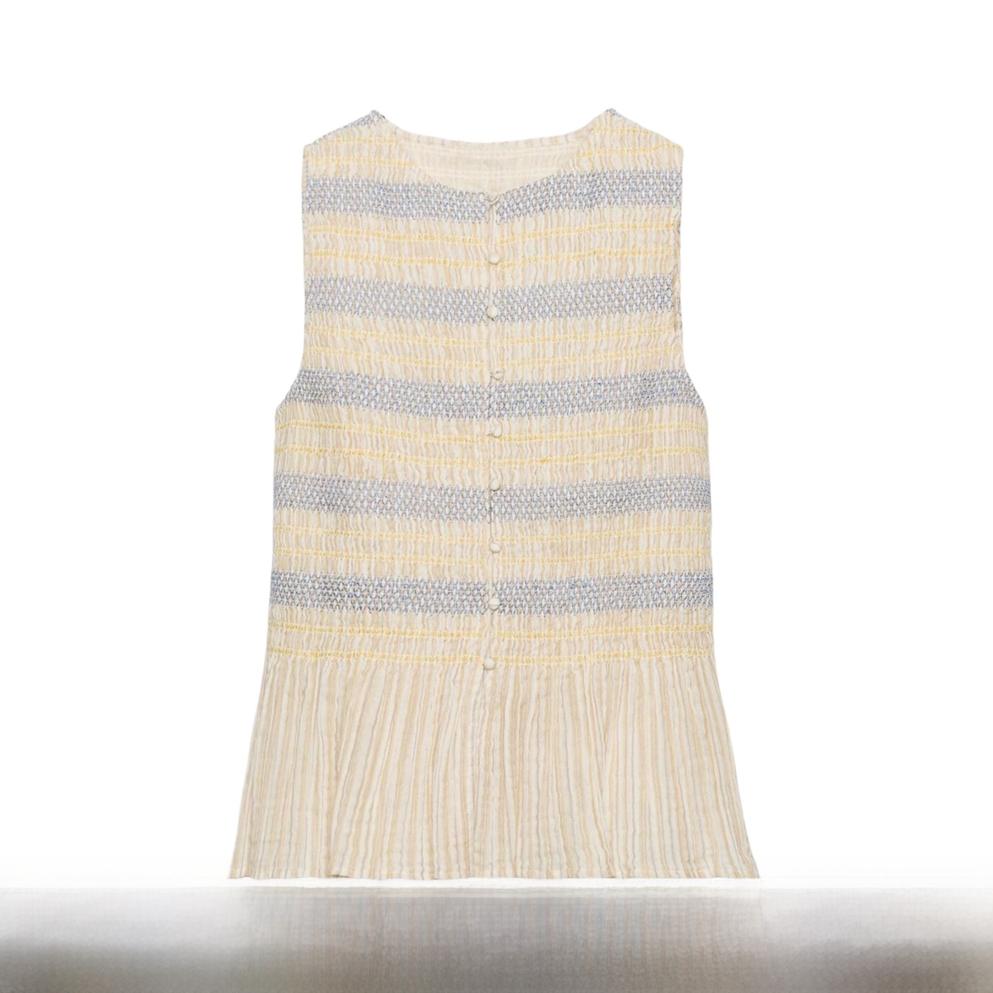 Embroidery Premium - Slim Fit round Neck Sleeveless Shirt