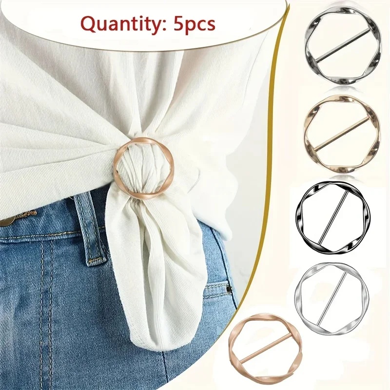Embroidery Knot - 5pcs Fashion Metal Round Circle Clip