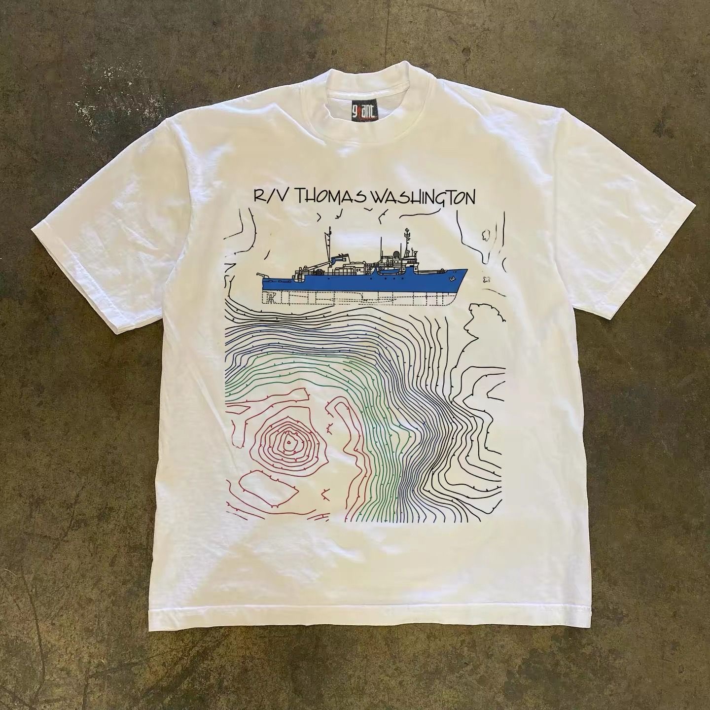 Y2K American Vintage Ocean Tee - đánh giá và giá Embroidery Normal Map