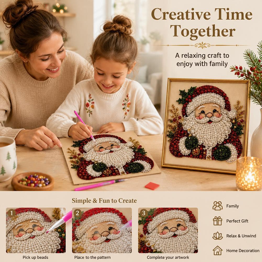 Christmas Santa Claus Pearl Ar - đánh giá và giá Embroidery Frame