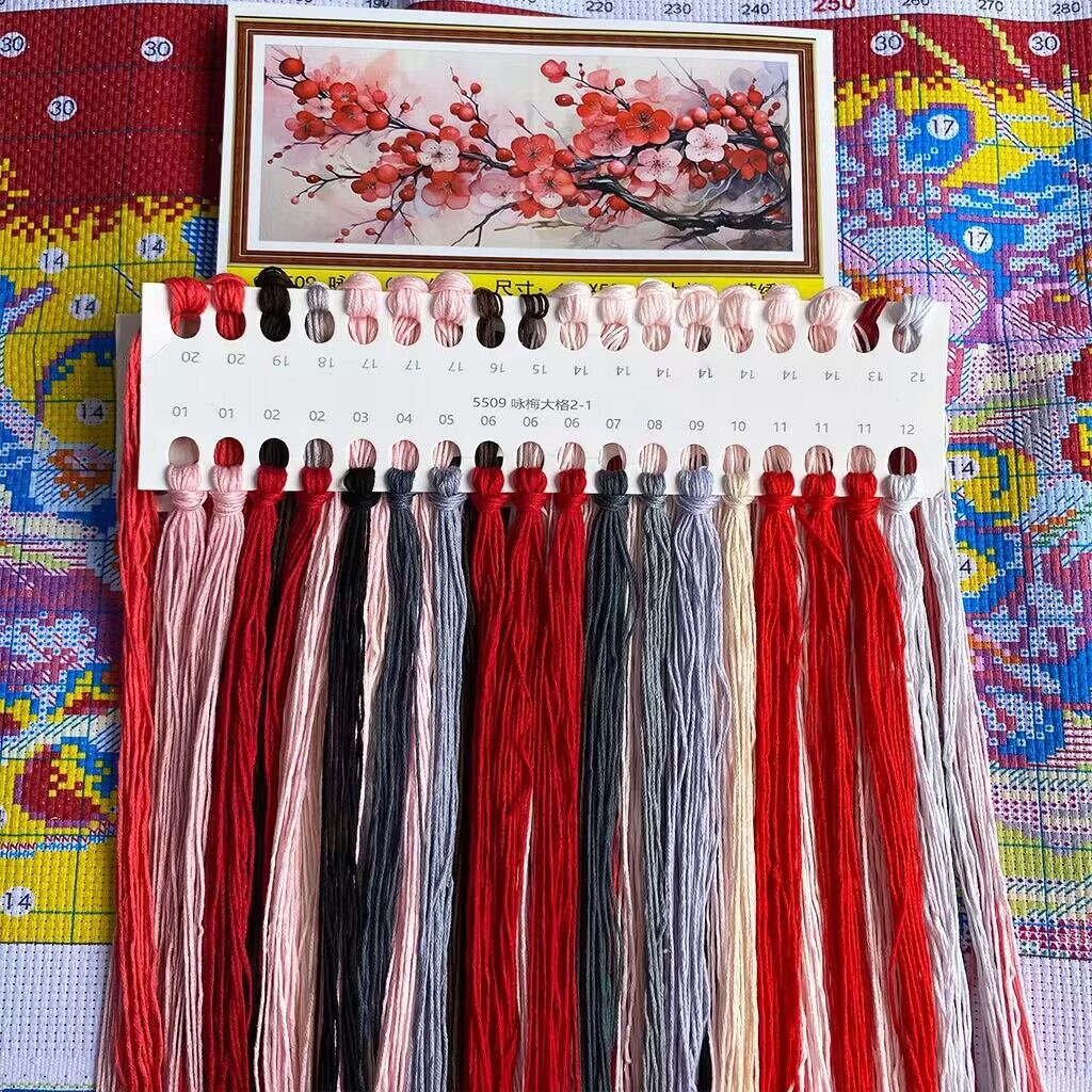 9ct 110x50cm Red Flowers  Embr - đánh giá và giá Embroidery Tas