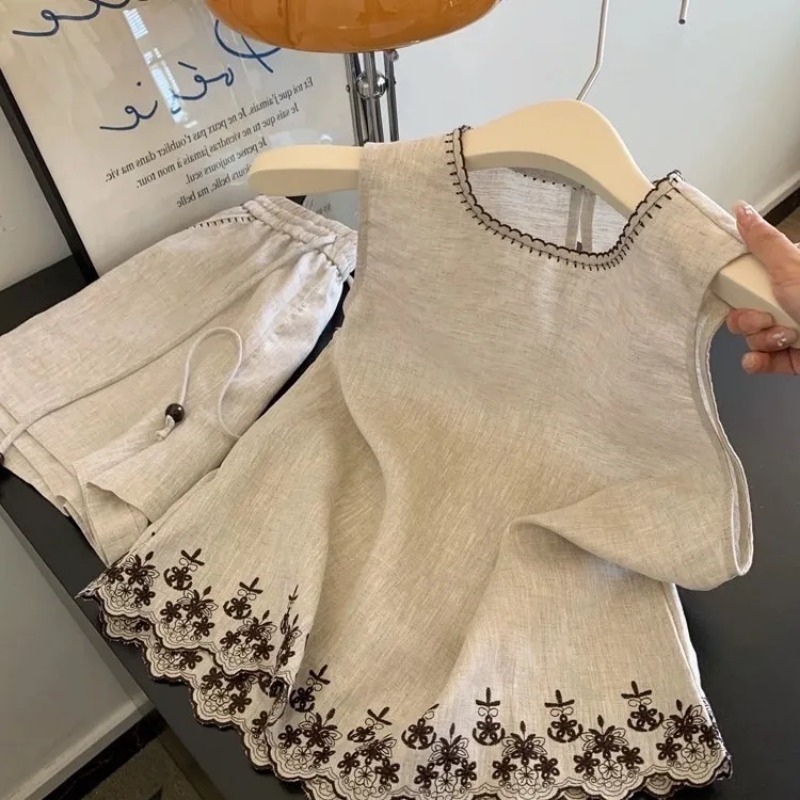 Simple Old Money Style Cotton  - đánh giá và giá Embroidery Vest