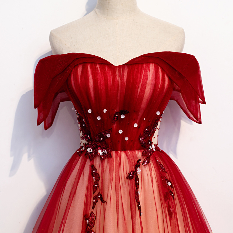 Strap Toast Dress for Bride 20 - đánh giá và giá Embroidery Red