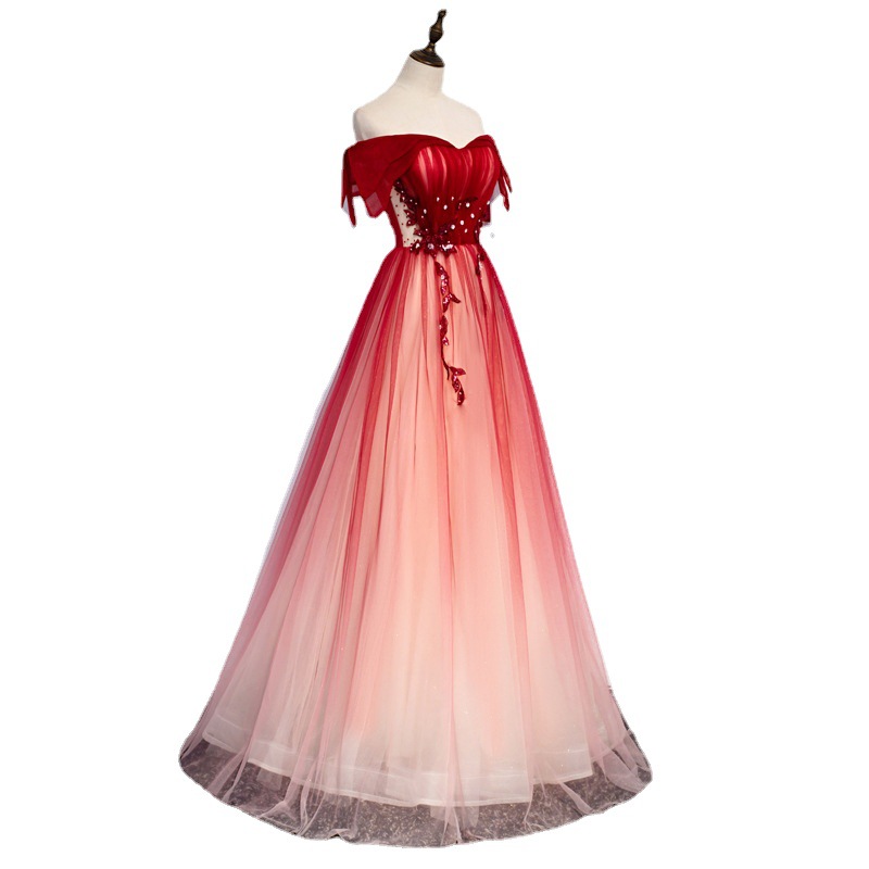Strap Toast Dress for Bride 20 - đánh giá và giá Embroidery Red