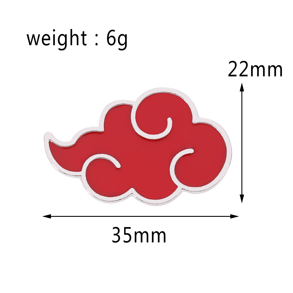 Naruto Akatsuki Brooch Pin Kon - đánh giá và giá Embroidery Red