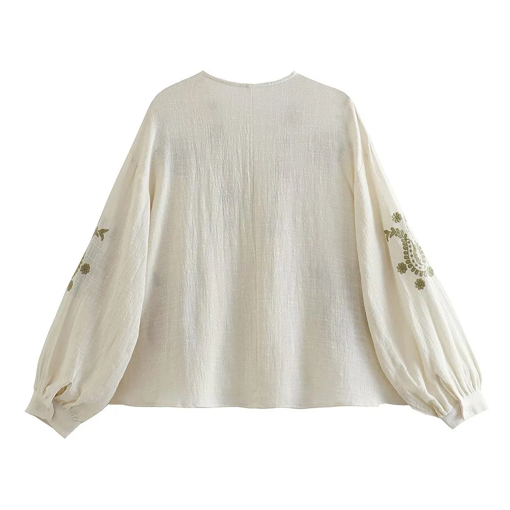 Womens New Loose Cotton Embroi - đánh giá và giá Embroidery On Shirt