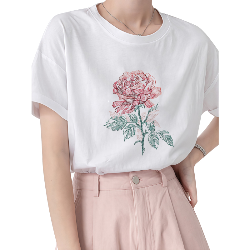 22cm Rose Heat Transfer Printi - đánh giá và giá Embroidery Effect Canva