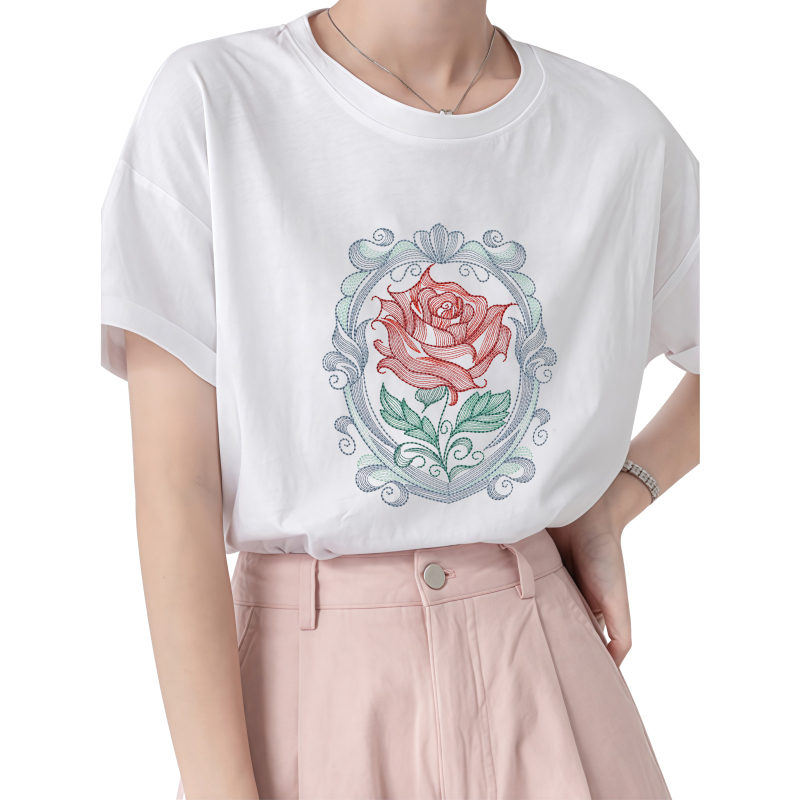 22cm Rose Heat Transfer Printi - đánh giá và giá Embroidery Effect Canva