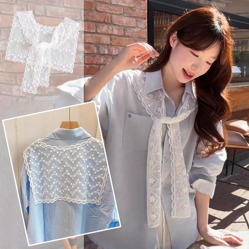 French Lace Shawl Scarf for Wo - đánh giá và giá Embroidery On Shirt