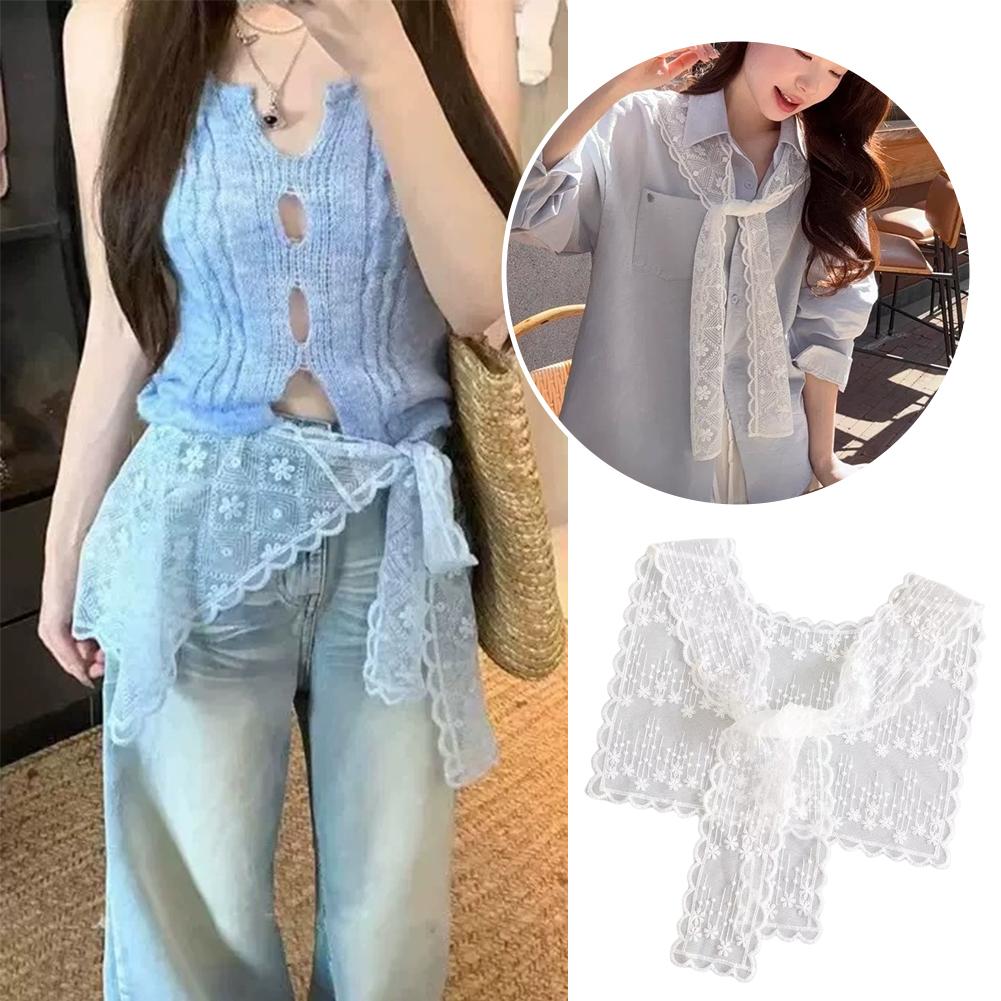 French Lace Shawl Scarf for Wo - đánh giá và giá Embroidery On Shirt