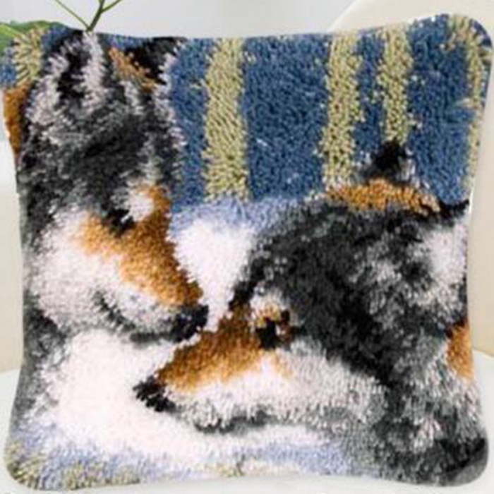 Animal Wolf Pattern Latch Hook - đánh giá và giá Embroidery Knot