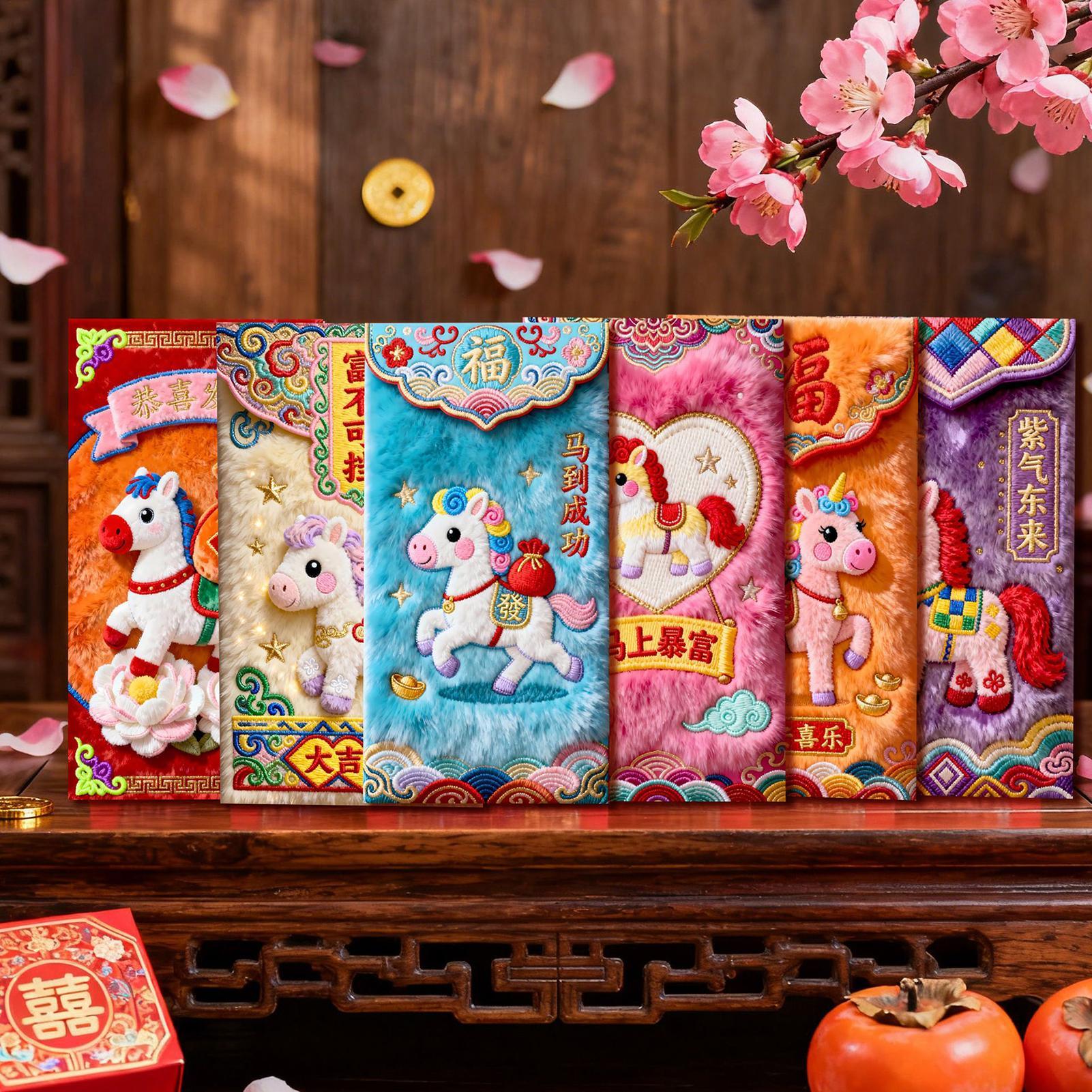 2026 Chinese Red Envelope 6pcs - đánh giá và giá Embroidery Red