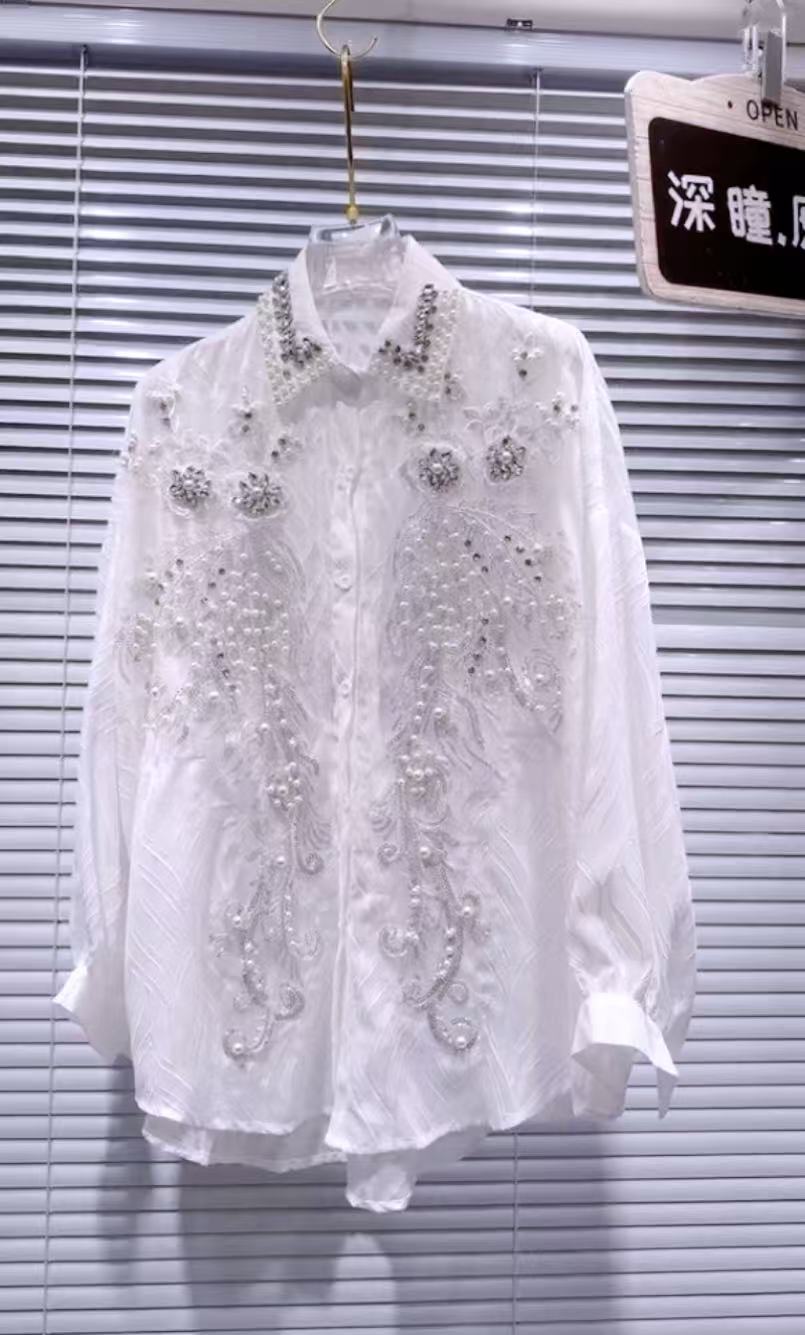 New In Sparkle Pearls Beaded D - đánh giá và giá Embroidery On Shirt