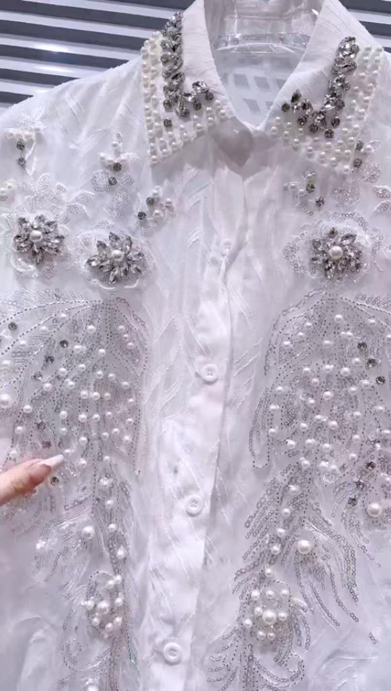 New In Sparkle Pearls Beaded D - đánh giá và giá Embroidery On Shirt