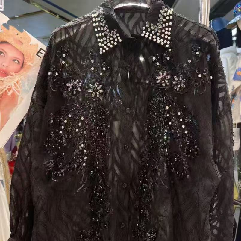 New In Sparkle Pearls Beaded D - đánh giá và giá Embroidery On Shirt
