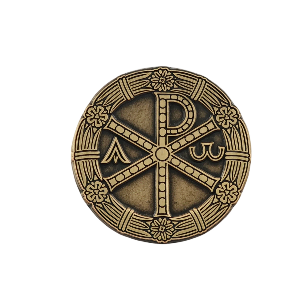 Christian Chi Rho Brooch Gold  - đánh giá và giá Embroidery Alpha