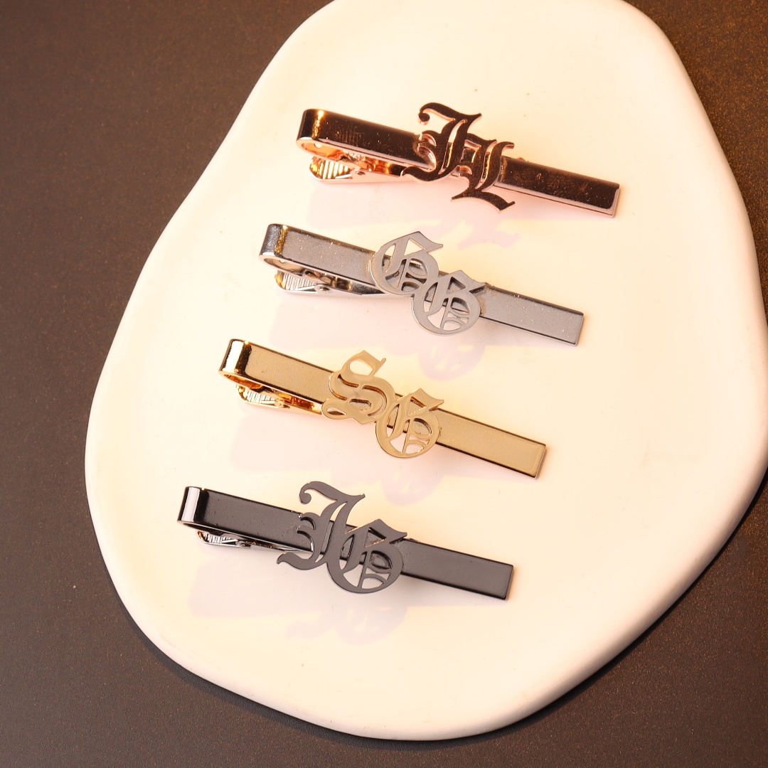 Custom Name Initials Tie Clip  - đánh giá và giá Embroidery Knot