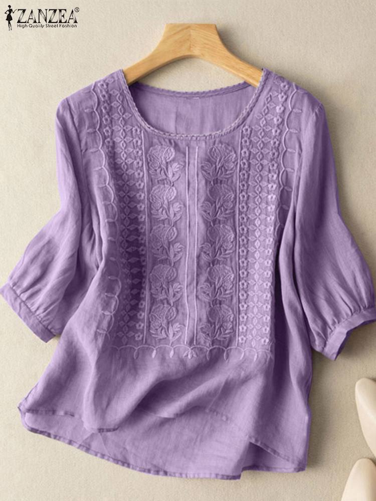 ZANZEA Elegant Women Embroider - đánh giá và giá Embroidery On Shirt