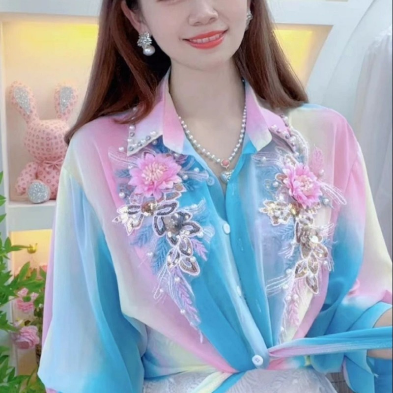 2024 Summer New Office Lady Te - đánh giá và giá Embroidery On Shirt