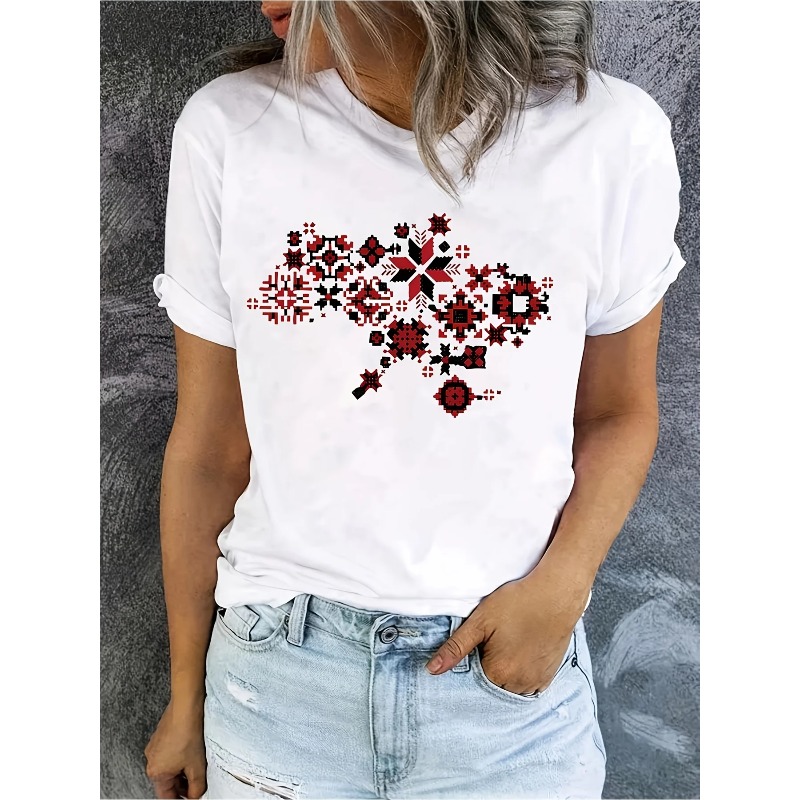 Ukraine Vyshyvanka Map T-shirt - đánh giá và giá Embroidery Normal Map