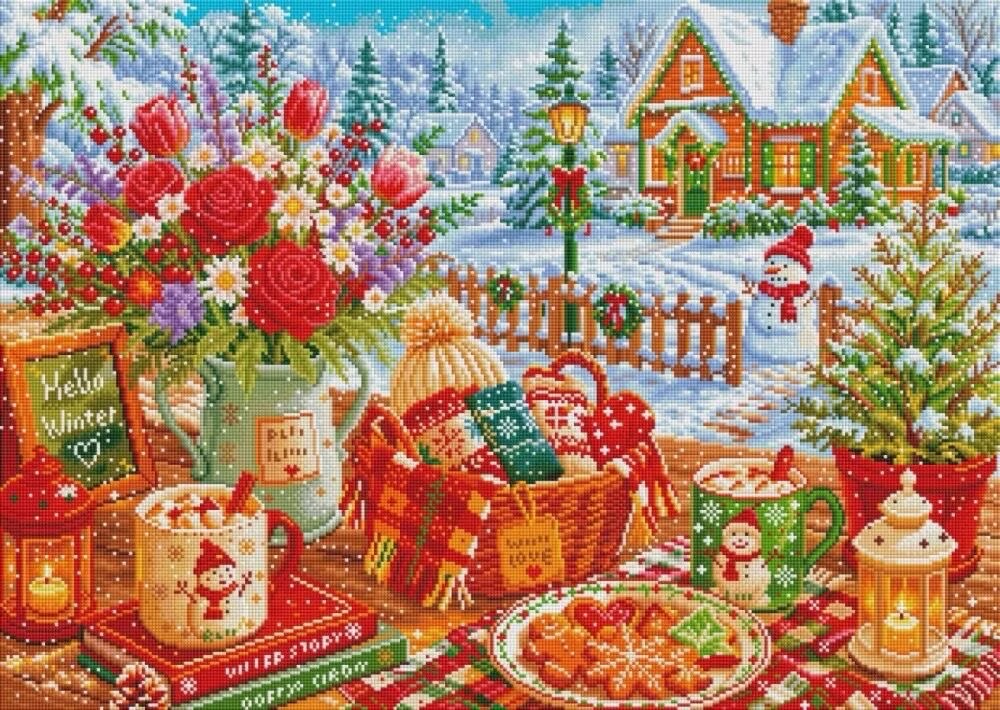 9CT 14ct Winter Printed Kits C - đánh giá và giá Embroidery Tas
