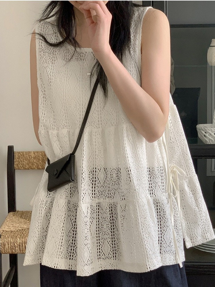 Chic Lace Embroidery Side Bowt - đánh giá và giá Embroidery Vest